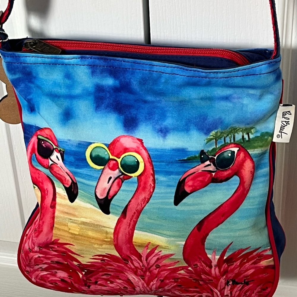 Paul Brendt Shoulder Bag with Flamingo NEW